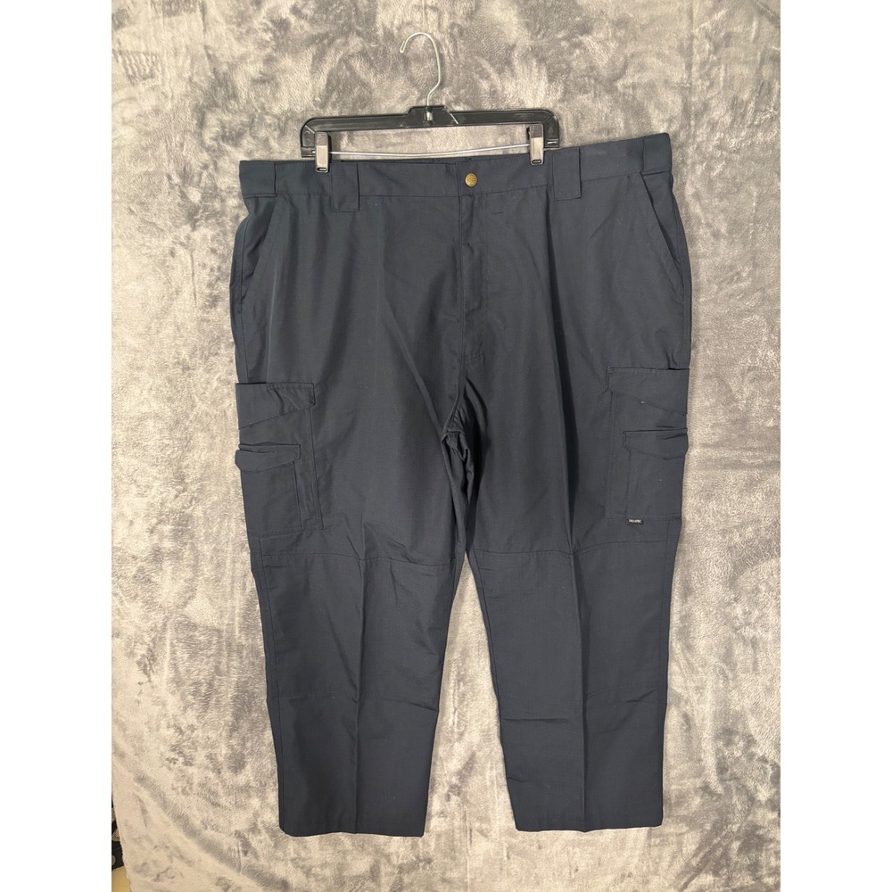 Tru-Spec Mens Navy Blue Ripstop Tactical Cargo Pants Utility Trousers 47x26.5